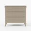 Table de bout de chambre à coucher moderne avec poignées dorées et grande capacité de rangement 32 po