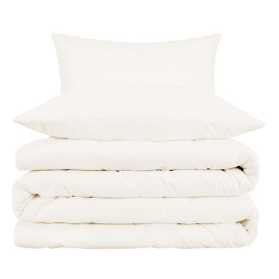 Superior 800 Thread Count Cotton Blend Solid Duvet Cover Set