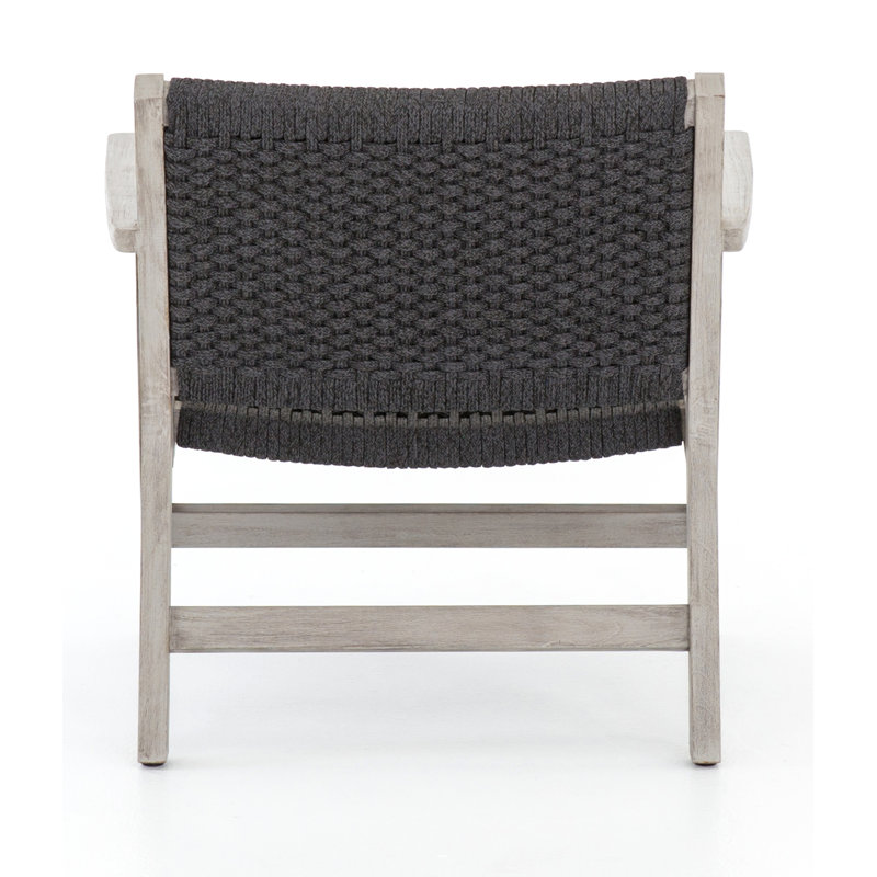 Outdoor Lounge Chair, Gray/Black