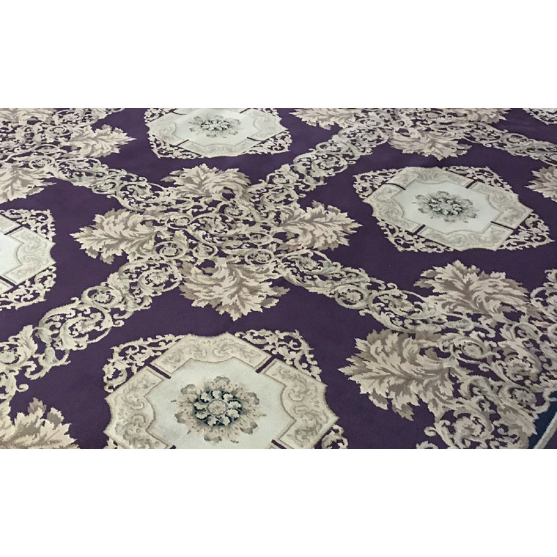 Savonnerie Wool Geometric Area Rug