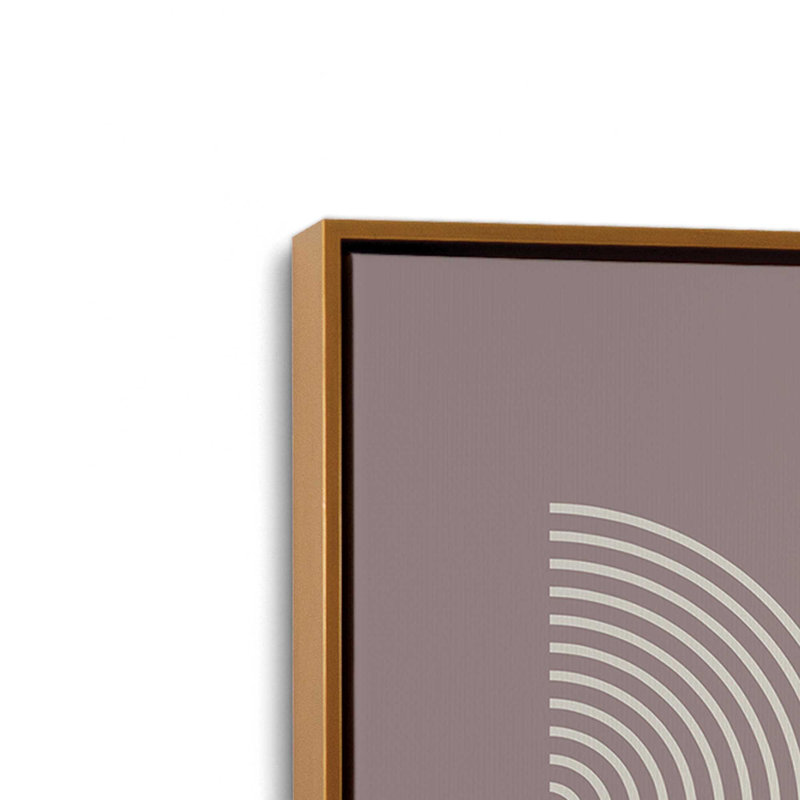 Affiche de composition Bauhaus, H 30,75 po x l 20,75 po, Taupe chaleureux, Cadre flottant or poli