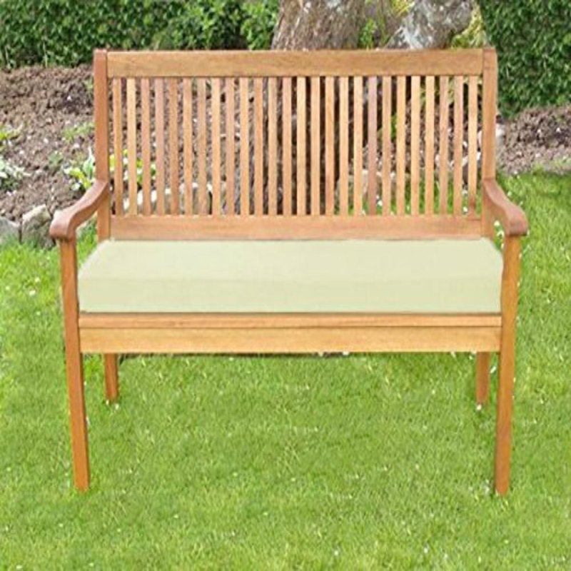 2 Seater Garden Bench Cushion, Cream