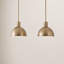 Clendon 1-Light Dimmable Metal Dome Pendant-74008651-74008650-74008654