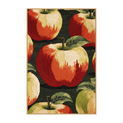 Washable Apple Honeycrisp Fruits Area Rug