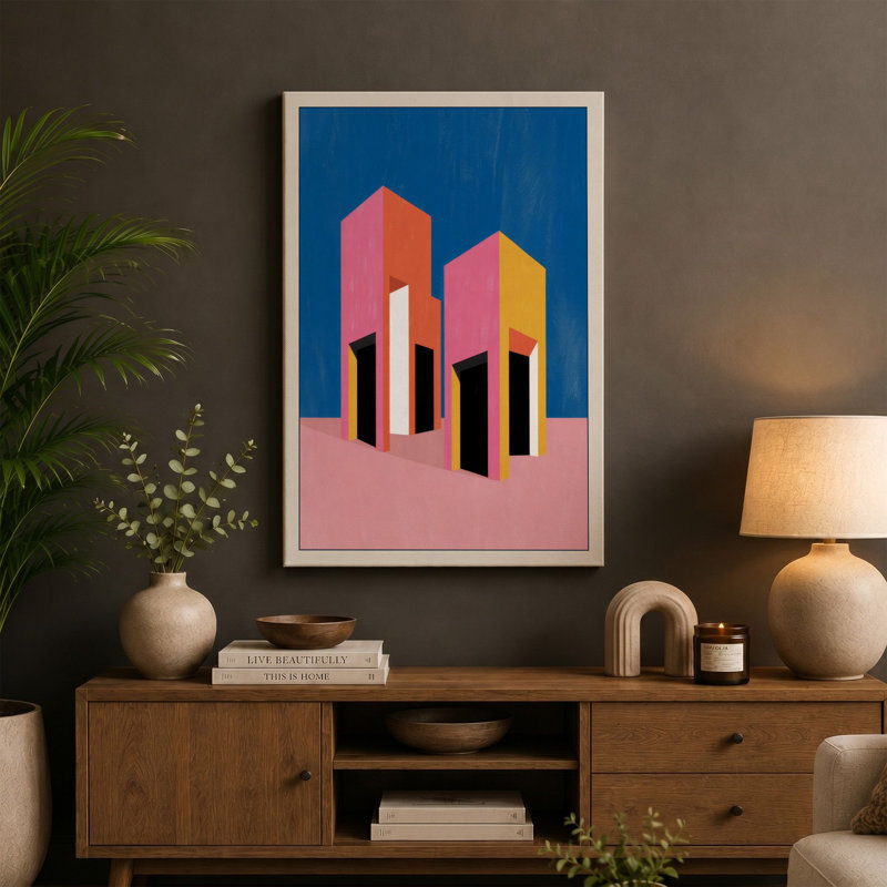 Print, 30x20 - 76.2 x 50.8 cm, Teal Border