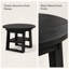 Table de salle à manger ronde extensible pour 4 à 6 personnes, table de cuisine ronde transformable en ovale avec rallonge intégrée, piètement stable en forme de H et tablette de rangement, noire
