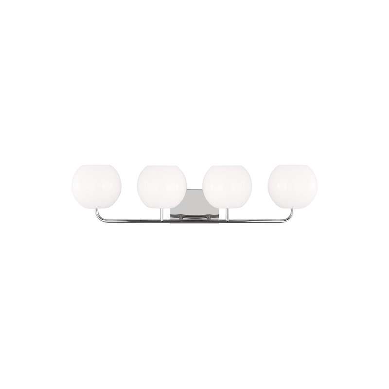 Éclairage pour meuble-lavabo à 4 lumières Jorund, Chrome, Non
