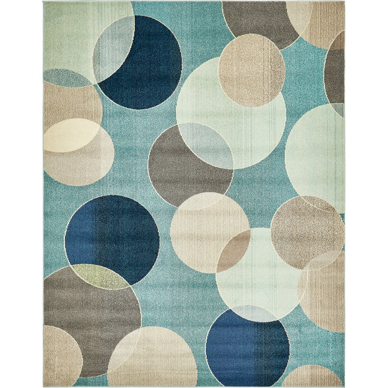 Dews Washable Geometric Indoor Rug, Rectangle 10'6" x 16'5"