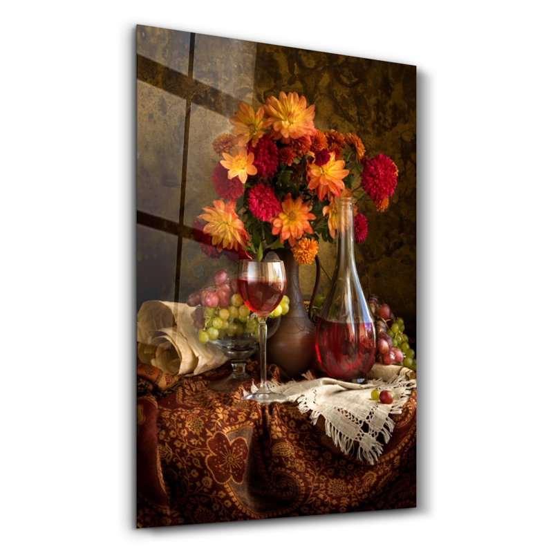 Élégante peinture murale en verre trempé de 13,8 po x 21,7 po | 100% verre trempé, épaisseur: 0,16 pouce | Imprimé UV pour des couleurs éclatantes | Parfait pour la décoration intérieure, le salon et les espaces de bureau