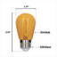 Ampoule à filament omnidirectionnel vert S14 de 2 watts (équivalent à 40 watts) à culot moyen (E26), paquet de 2-134877022-134877023