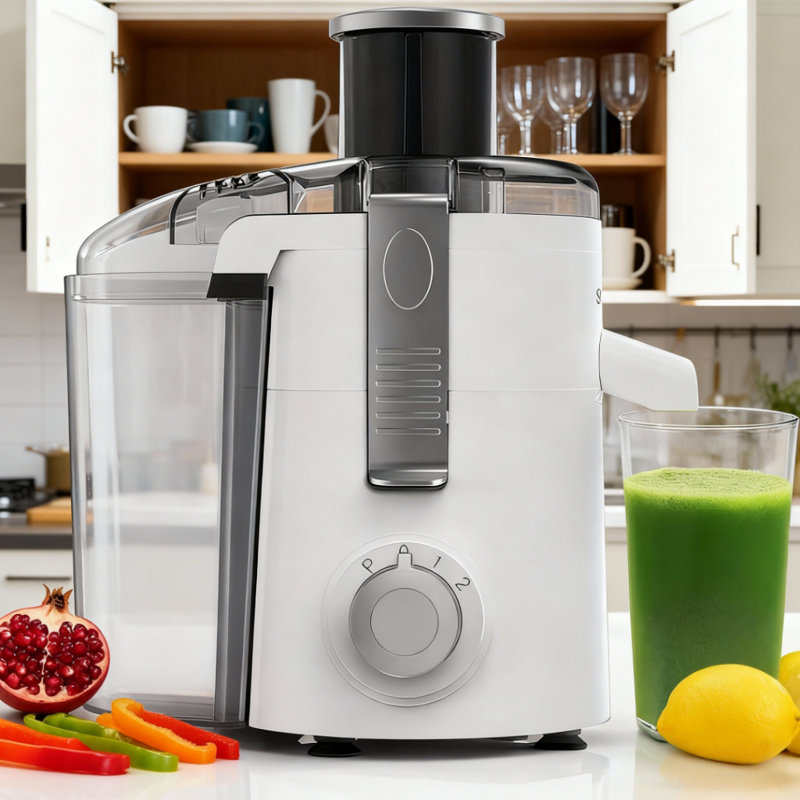 Sifene Juicer, Compact, High-speed, 2.5" Chute, Easy Use/Clean, BPA-free, White
