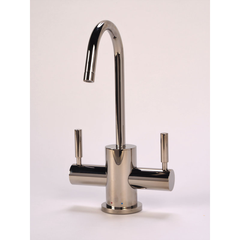 Distributeur d’eau chaude et froide c-bec filtrant, Nickel poli