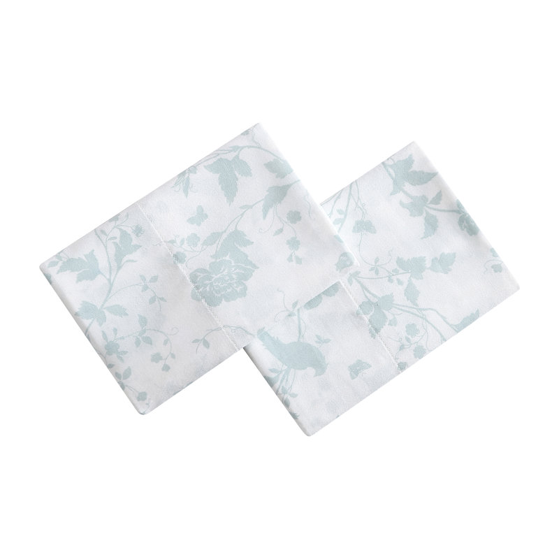 Ensemble de taies d'oreiller en satin de coton Laura Ashley, Garden Palace Blue