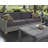 Hobson 90.94'' Wide Powder Coated Aluminum Patio Sofa with Sunbrella® Cushions