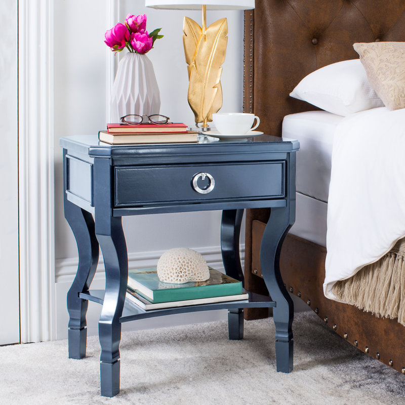 Table de chevet 24 po Elegant Desirat, Bleu marine