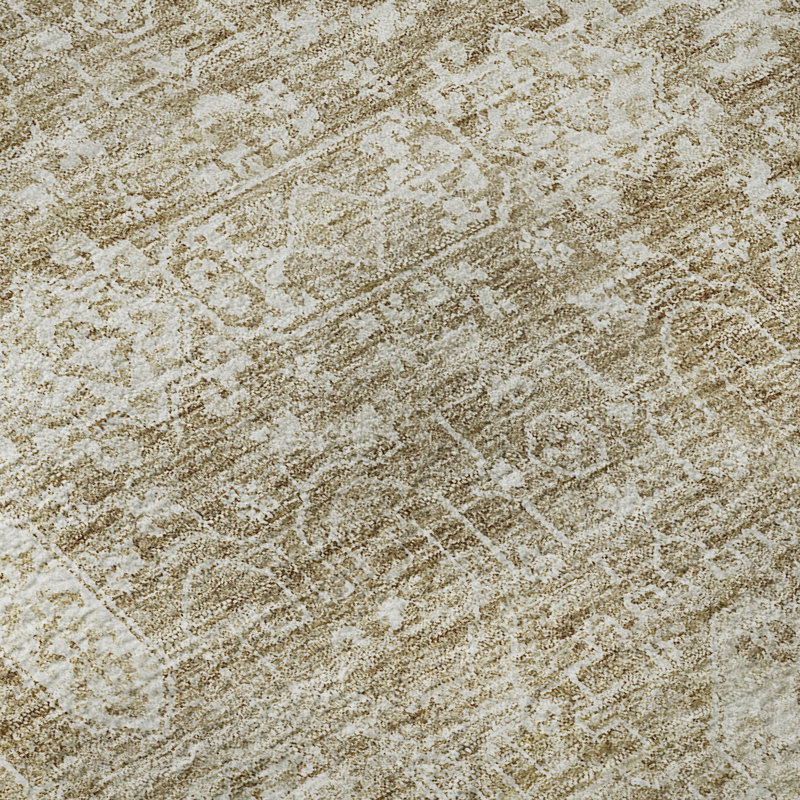 Premium Machine Washable Cerrito Beige Rug, Rectangle 3' x 5'