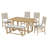 Briselle Retro 6-Piece Dining Table Set with Chairs and Bench-117217666-117217670
