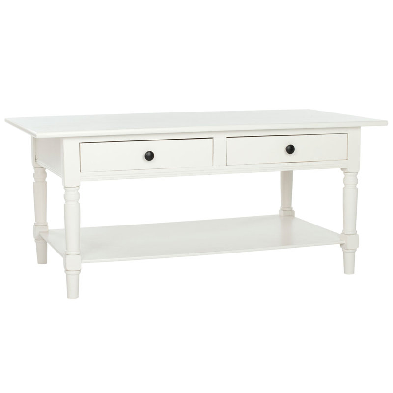 Barrasso Solid Wood Top Coffee Table, White