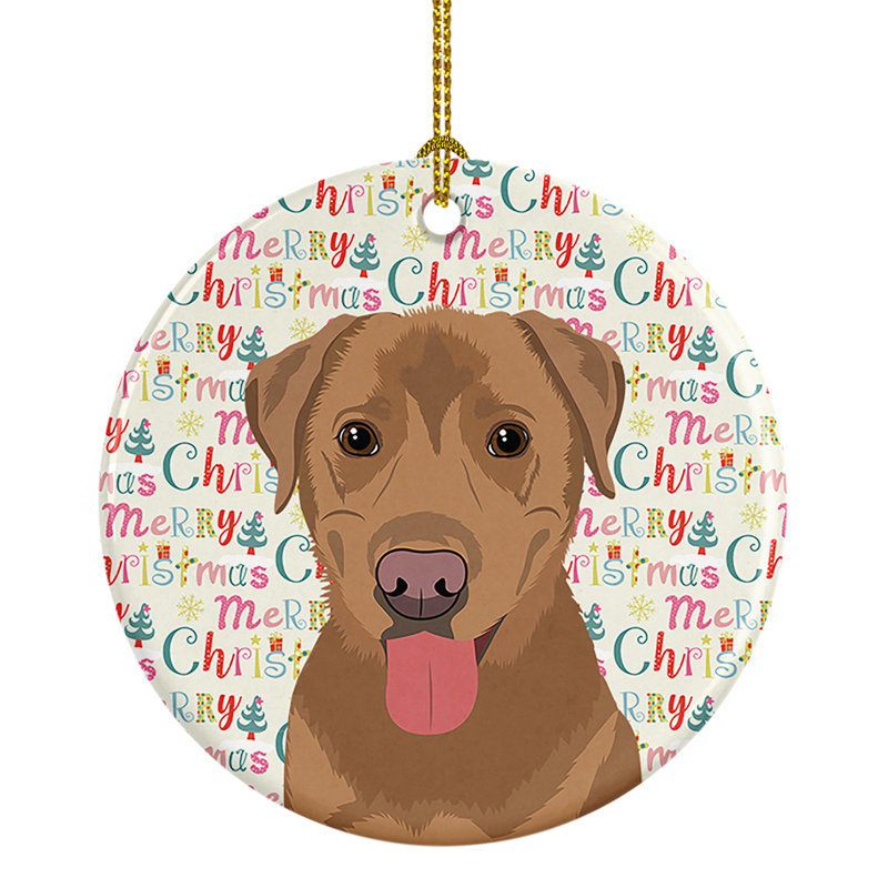 Ornement suspendu en céramique Labrador Retriever