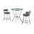 Naomi & Roman 3 - Person Glass Top Four Leg Dining Set-93622931