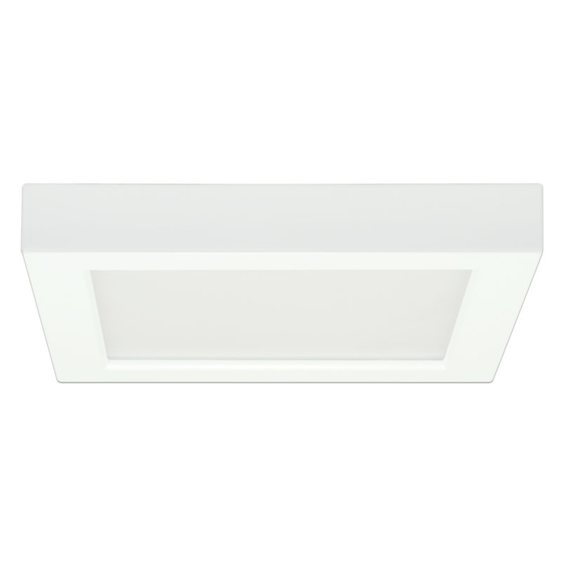 Plafonnier encastré 1 lumière DEL Longworth, Blanc, Carré H 1 po x l 7 po x P 7 po