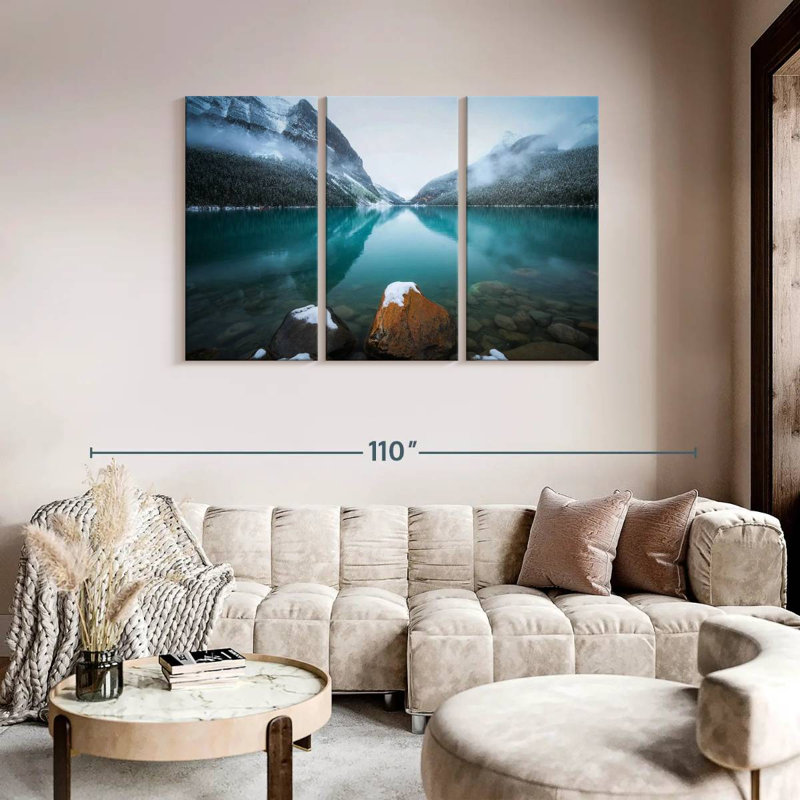 Alvord Foggy Lake Louise, H 48 po x l 74 po
