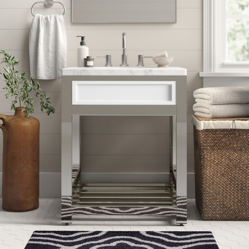 Base de lavabo console Kingston Brass, Nickel poli