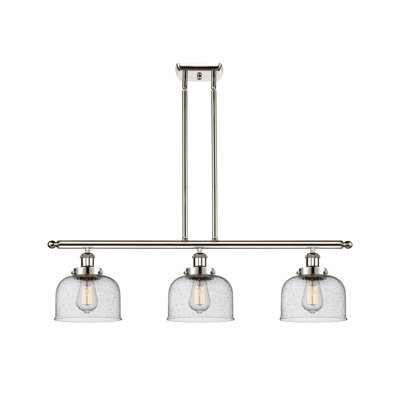 Bell - 3 Light 36" Island Light - 8" Shade