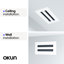 Grille de registre décorative pour mur et plafond en métal blanc mat-108369910