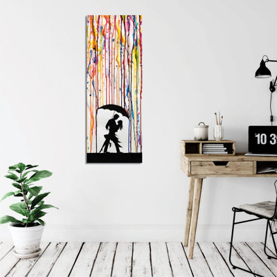 Superbe peinture sur toile décorative, 11,8 po x 31,5 po | 50% coton / 50% polyester, impression numérique | Cadre en bois: 0,8 x 1,2 pouces | Parfait pour la décoration intérieure, le salon ou le bureau, les couleurs vives et le design moderne