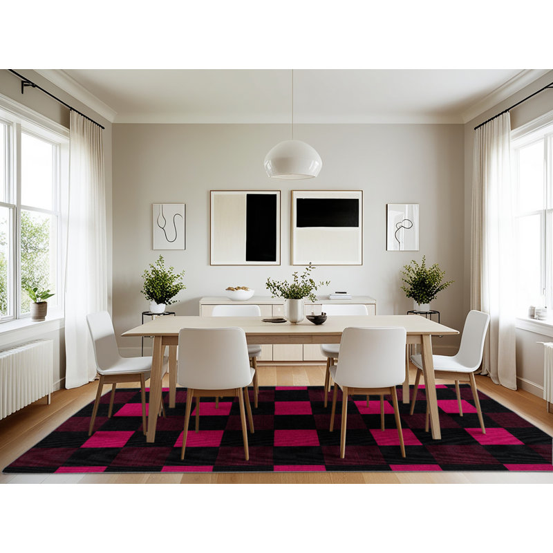 Machine Washable Botanical Brown Area Rug, Rectangle 7' x 10'