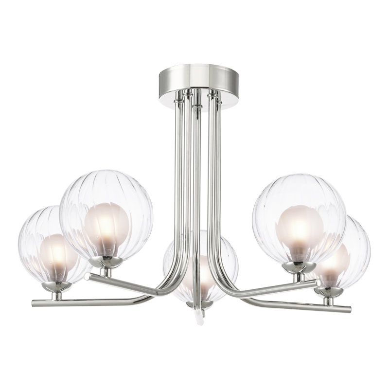 Flush Mount, Polished Chrome/Clear