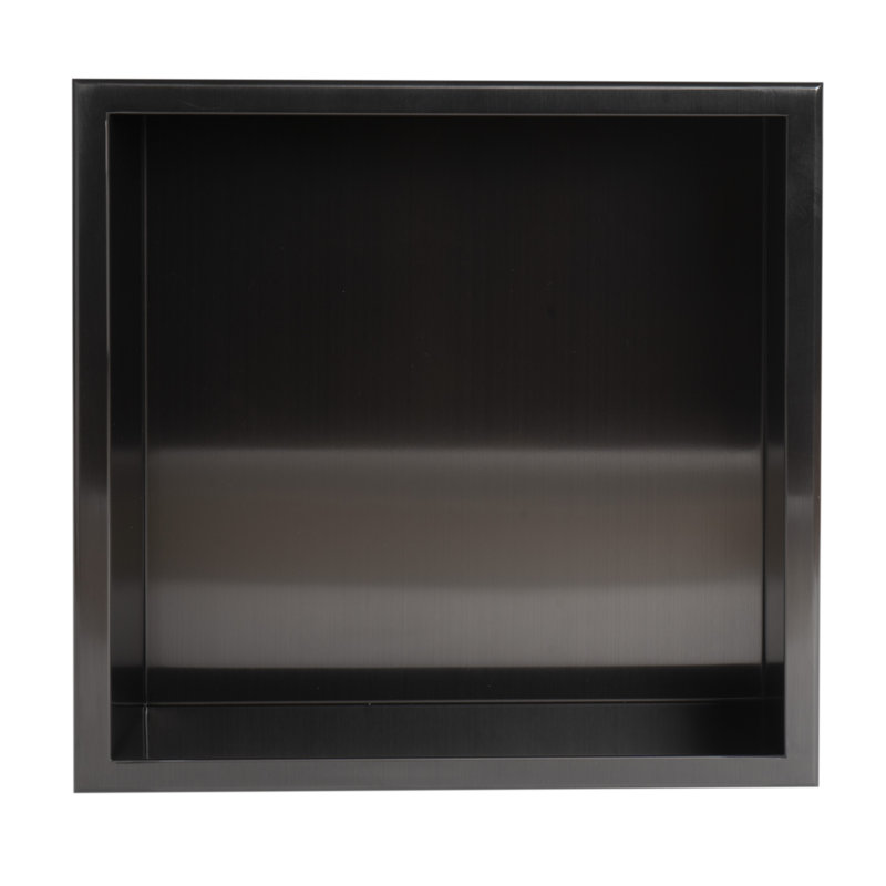Brushed Black Stainless Steel Wall Mount Shower Niche