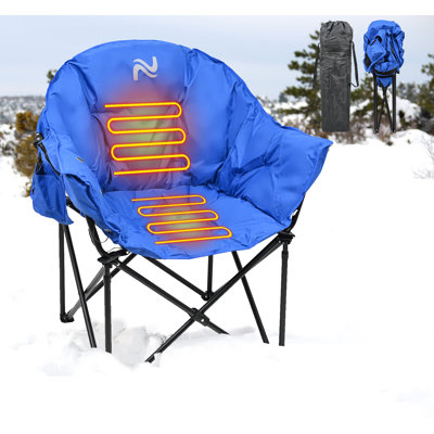 Chaise de camping pliante avec coussin