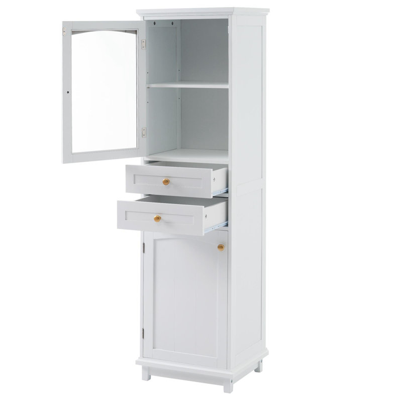 Armoire autoportante moderne, Blanc