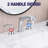 2 Bathroom Sink Valve - Stainless Steel, Allows For Precise Water Control Steel Tap 2 Handles, Meets Your Needs