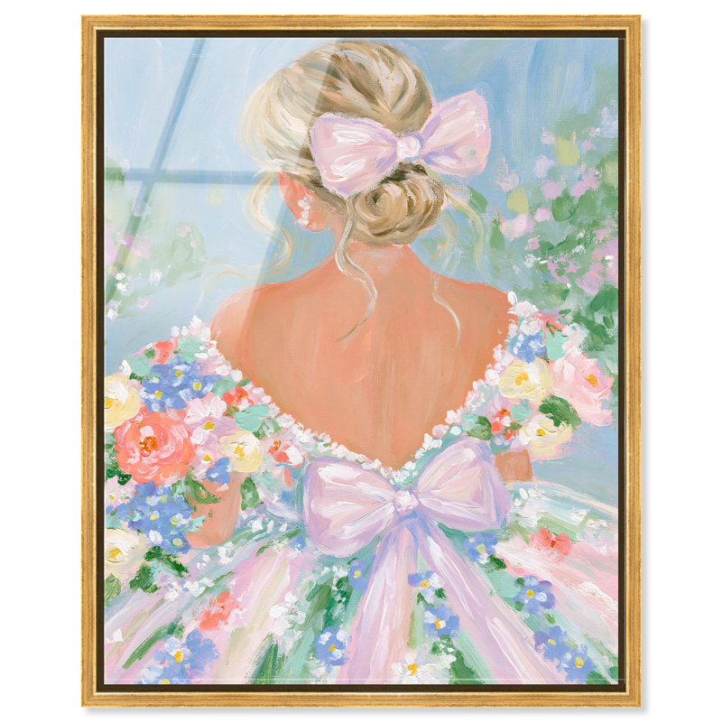 Floral Fairytale I, impression acrylique de Boston par, H 26 po x l 22 po, Encadrement doré