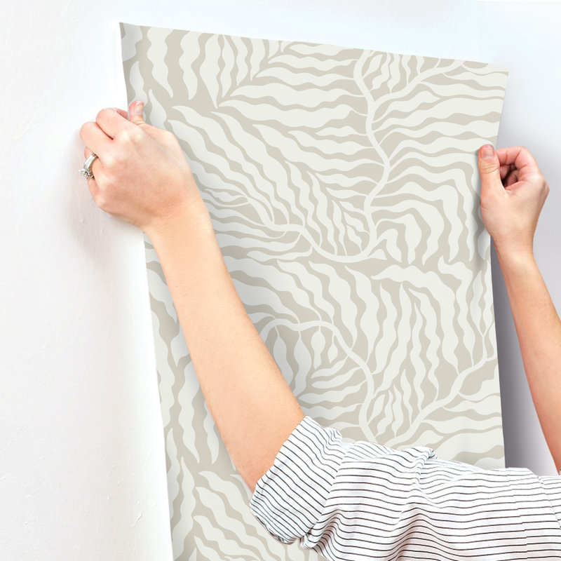 Fern Fronds Wallpaper, Beige