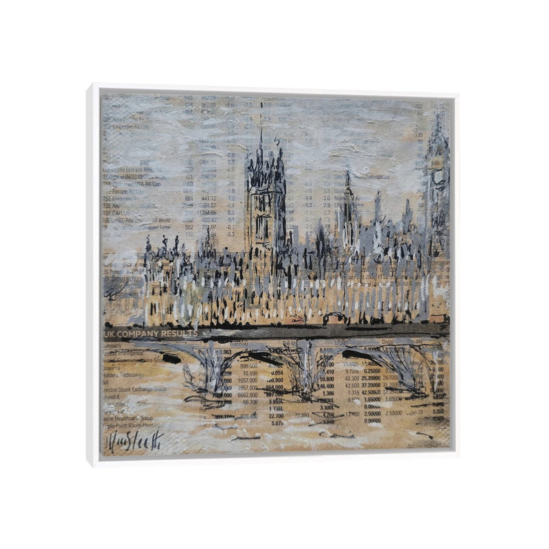 Westminster From The Tahmes, London by Wayne Sleeth - Gallery-Wrapped Canvas Giclée on Canvas, White