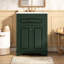 Meuble-lavabo de 24 po avec lavabo en céramique, 2 portes, 1 tiroir basculant, rangement spacieux, style contemporain, assemblage simple avec armoire à 2 portes, look, mécanisme,