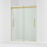 Levity Plus Frameless Sliding Shower Door, 77-9/16 In. H X 56-5/8 - 59-5/8 In. W, With 5/16 In.-Thick Crystal Clear Glass