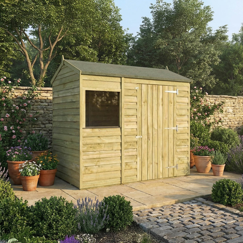 Mercia 6 x 4ft Overlap Reverse Apex Shed, No