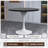 Heatherton 36" Round Dining Table with MDF Top and White Stainless Steel Pedestal Base Kitchen Table Seats 2-4 Person-155420966