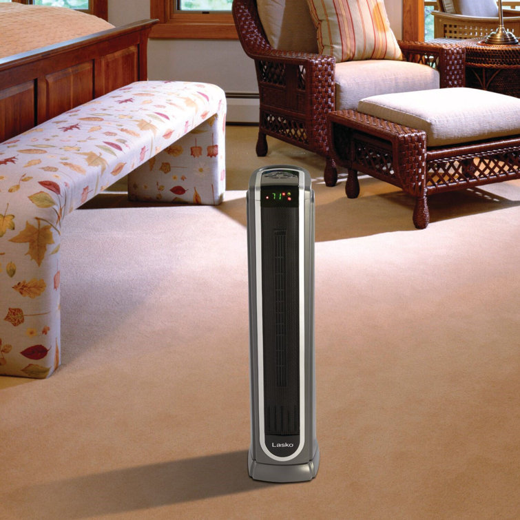 Lasko 1500 Watt Watt Electric Tower Space Heater with Adjustable Thermostat  , Remote Included and with Digital Display u0026 Reviews | Wayfair