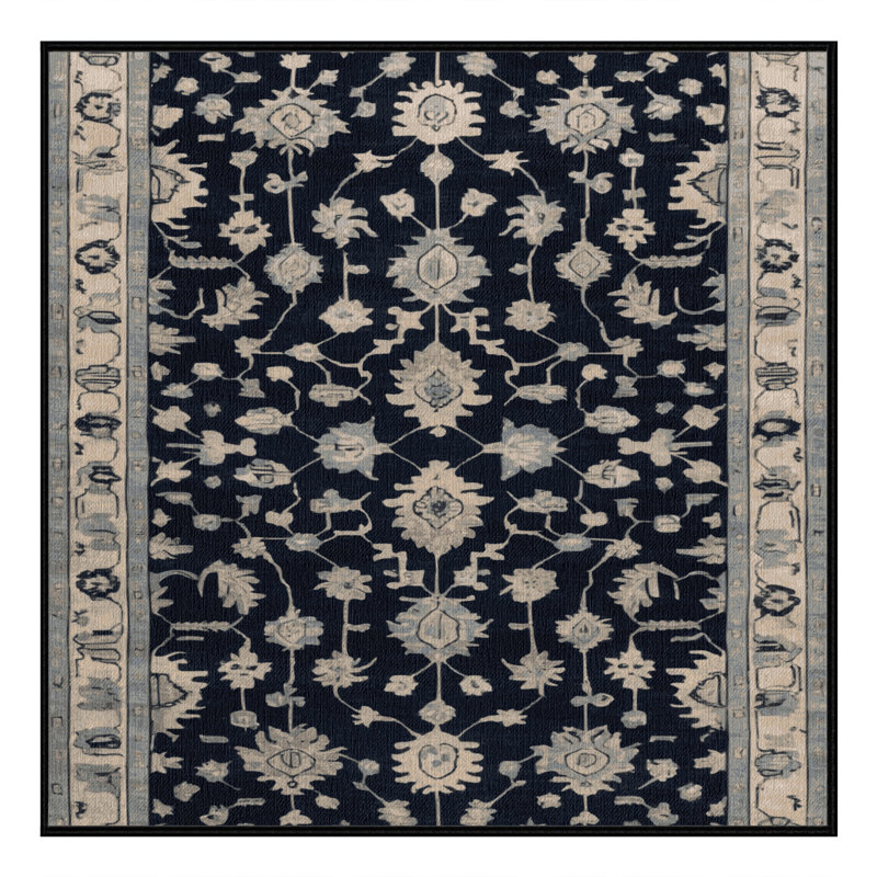 Machine Washable Overdyed Gray Area Rug, Square 6'