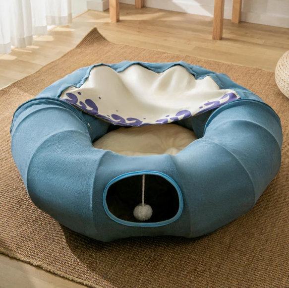 Glenaire Plush Litter Box Enclosure, Blue