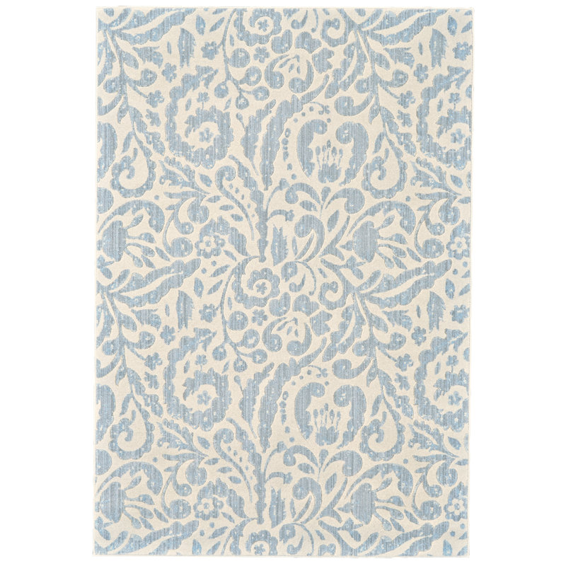 Smartt Floral Indoor Rug, Rectangle 5'3" x 7'6"