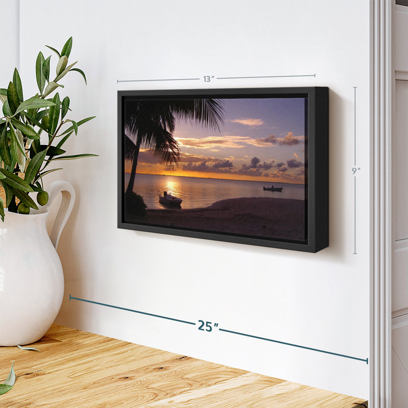 «Evening At Cayman Island», reproduction sur toile, H 9 po x l 13 po