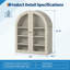 Grande armoire à pharmacie avec portes en verre pour la salle de bain, la cuisine et la salle de lavage-938276020