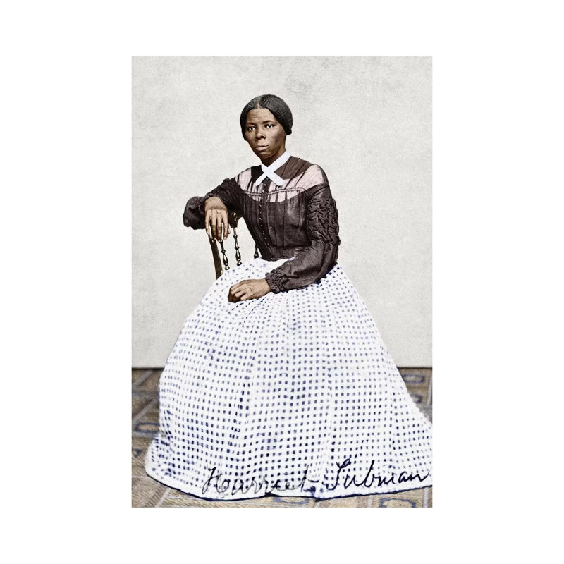 « Harriet Tubman (C1823-1913) » par Benjamin Powelson-impression, H 12 po x l 8 po x P 0,75 po, Toile tendue, Pas de tapis